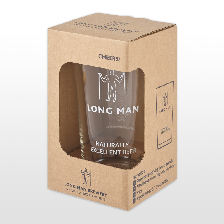 Long Man Pint Glass - Front