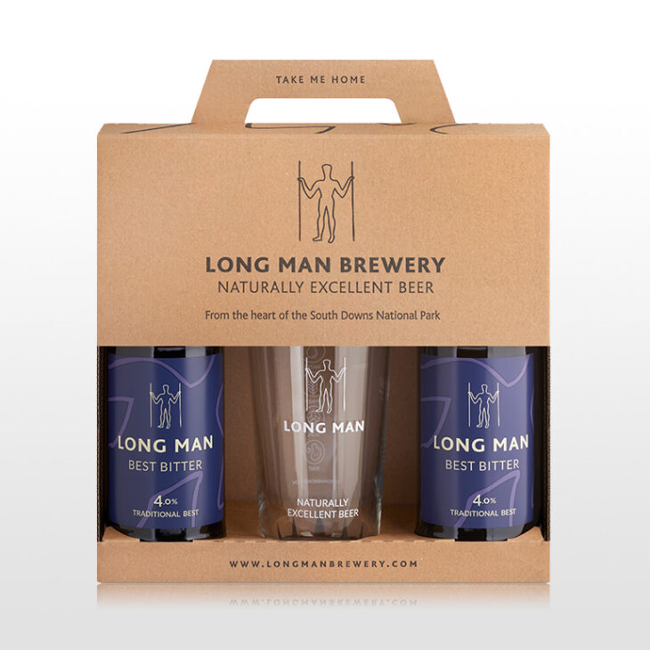 Best Bitter Gift Pack 2 x 500ml 1 x Pint Glass Long Man Brewery