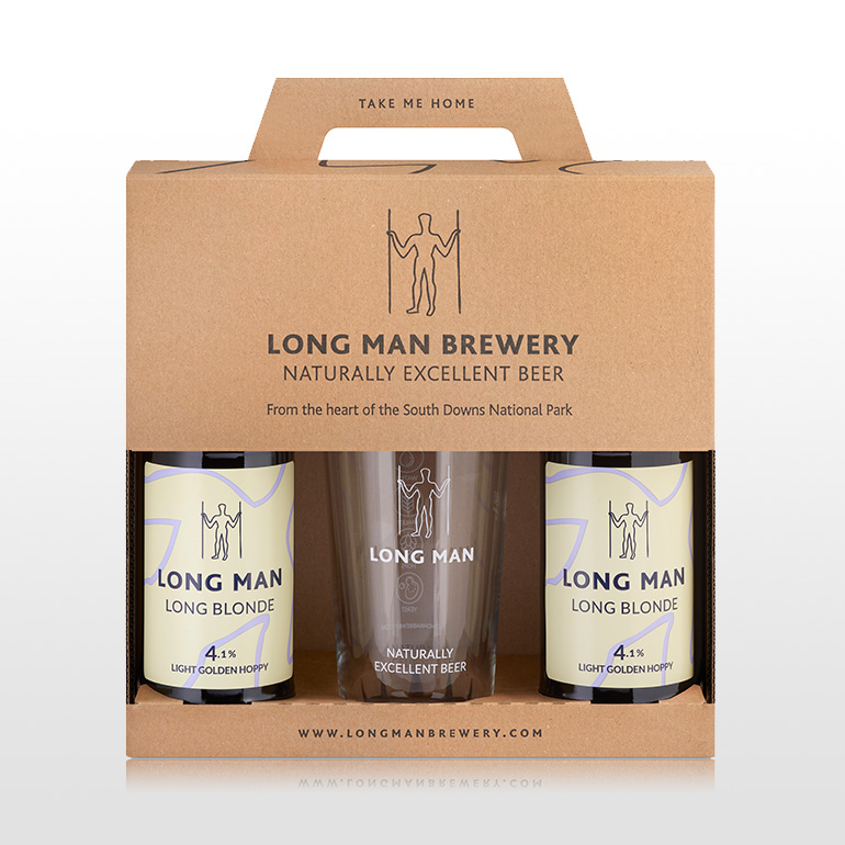 Long Blonde and glass gift pack