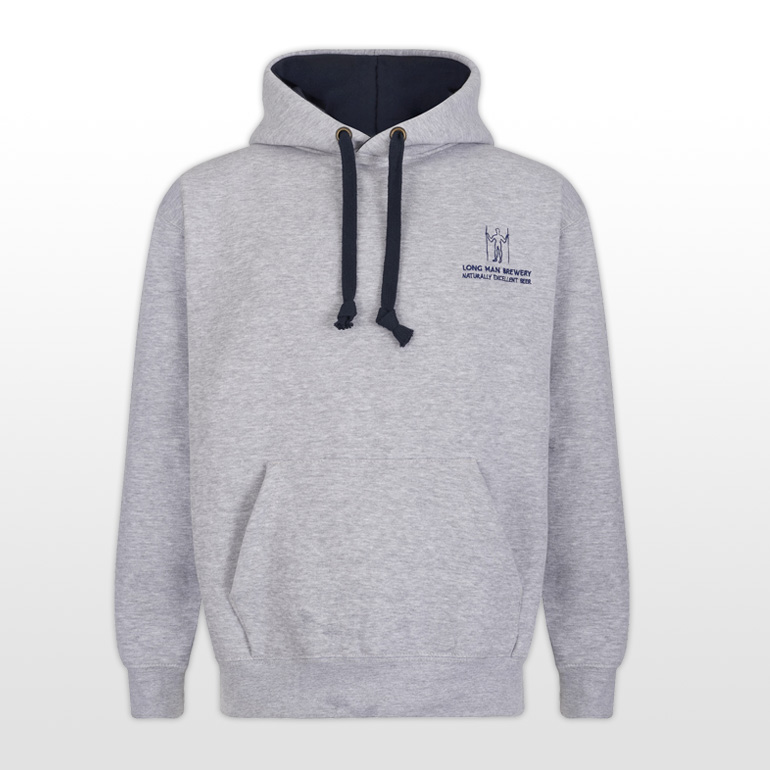 Long Man Hoody Grey - Front